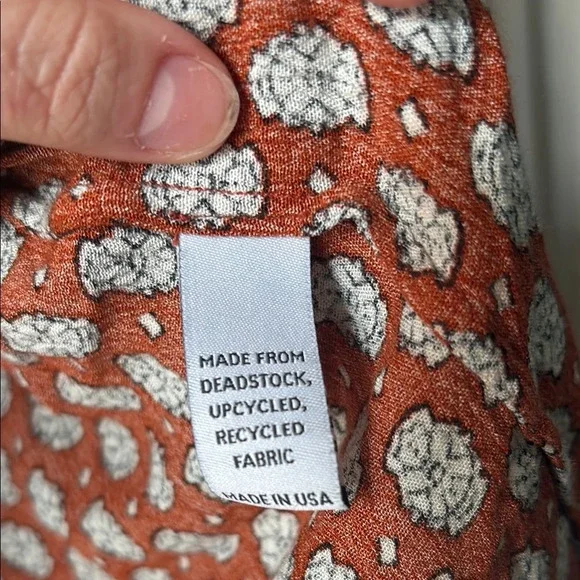 Christy Dawn Rust Floral Midi Dress – Deadstock Fabric, Size Small - Picture 4 of 5